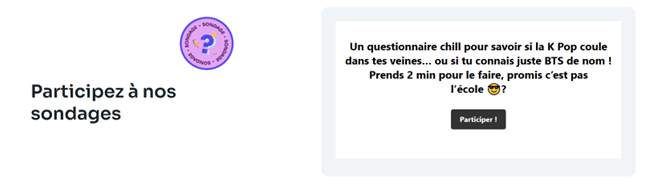 Répondre au sondage